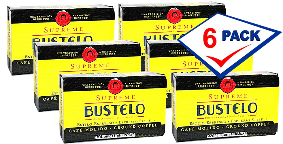 Bustelo Supreme Cuban Coffee - Ground vacuum pack. 10 Oz  - 6 Pack